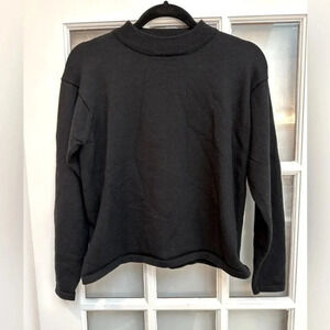 Vintage Lauren Alexandra | Black Merino Wool Sweater Women’s Size L Large
